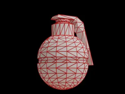 Grenade Low Poly Model Low-poly 3D model