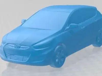 Hyundai Accent 2014 Printable Car 3D print model
