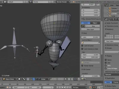 Worker robot Low-poly 3D model purchase
