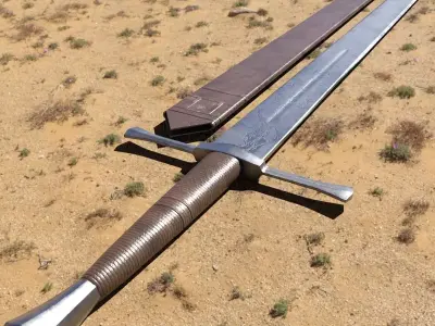 Executioner Sword Low-poly 3D model