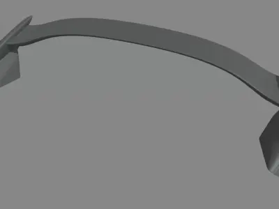 Car Spoiler Honda Civic Type R 2020 Low-poly 3D model