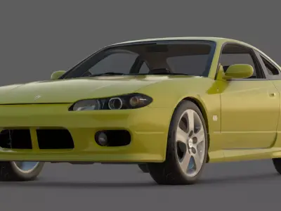 2002 Nissan Silvia S15 Spec R Aero 3D Model  The Ultimate Icon Low-poly 3D model