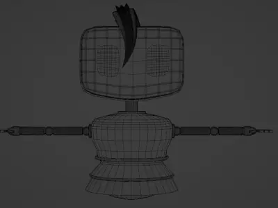 Female Robot Low-poly 3D model buy