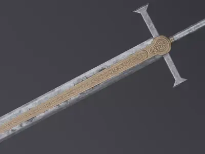 Sword 10 Low-poly 3D model