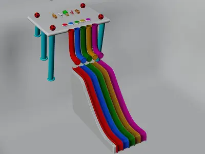 Vehicles Fall on the Tube 3D model