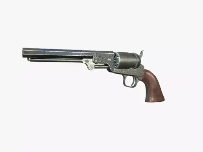 Colt Navy 1851 Low-poly 3D model