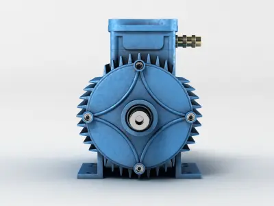 Electric motor 3D model by 3DModelWarehouse - UV Mapped