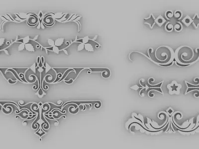 Dividers 03 - Printable set of 8  3D print model