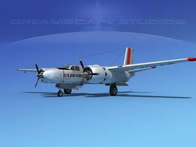 Douglas A-26B Invader V02 3D model