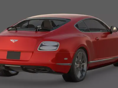 2014 Bentley Continental GT V8 S 3D Model  Agile British Tourer  Low-poly 3D model