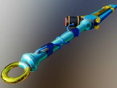 Fantasy sword Low-poly 3D model