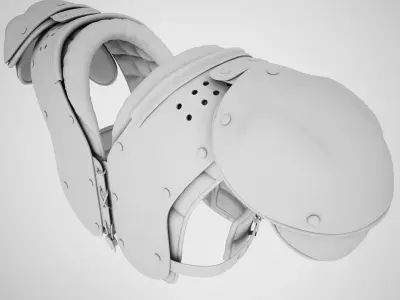 Football Shoulder Pad 01 3D model