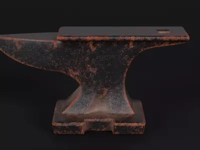 Rusty Anvil Low-poly 3D model
