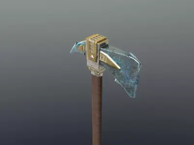 Axe - Mithril Low-poly 3D model