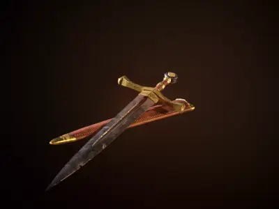 Royal Sword Low-poly 3D model get