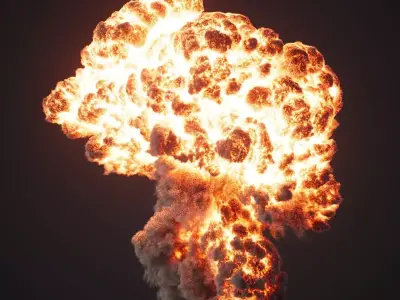 Animated Gasoline Explosion 6 3D model