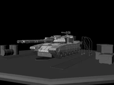 War tank 3D model buy