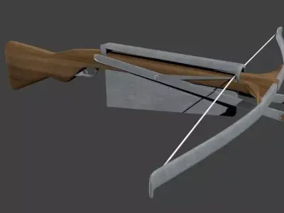 CrossBow Low-poly 3D model get