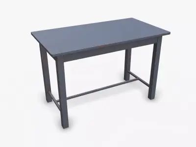 Simple Old Metal Table Low-poly PBR Free low-poly 3D model