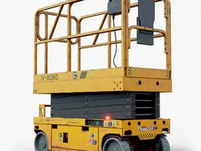 Animated Scissor Lift Realtime 3D model