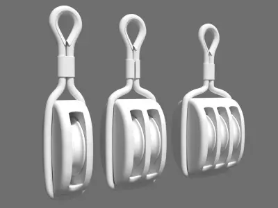 Ship pulley 3D model