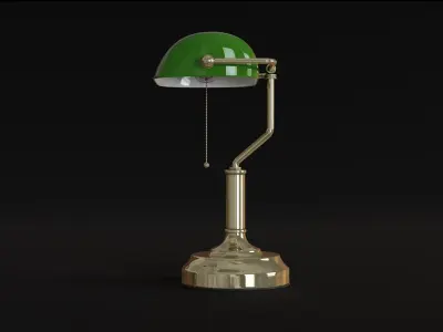 Old Table Lamp 3d Model 3D model