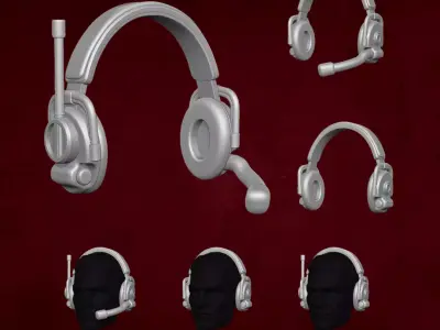 Headphones Collection STL for action figures 3D print model
