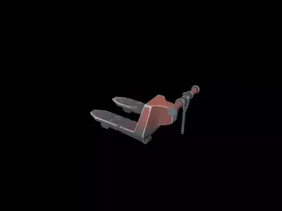Low PolyStylized Industrial Pallet Jack - Red Edition Low-poly 3D model