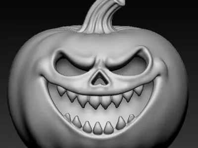 Evil Halloween Pumpkin  Free 3D print model