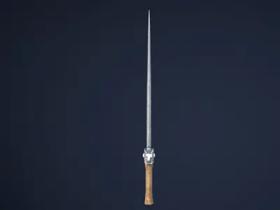 Chinese Saber Low-poly 3D model