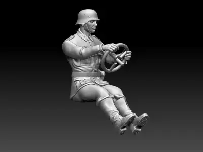 german driver soldier 3D print model purchase