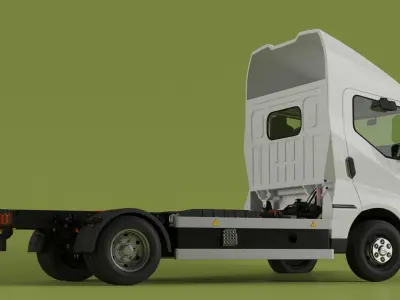 Truck BYD ETM6 Chassis White 3D model