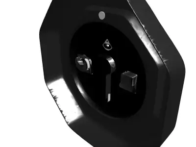 Hexagonal Keyhole Control Panel Low-poly 3D model