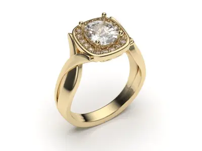 solitaire with ring sizes  9 part S126 3D print model