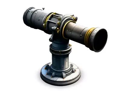 SciFi Telescope Futuristic Observatory Prop Low-poly 3D model