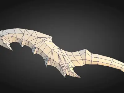 Ancient Dagger Low-poly 3D model