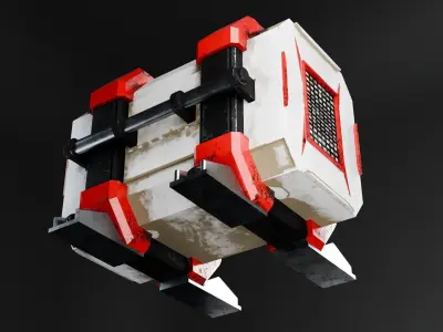 Storage box on a spaceship Game Assets item9 3D model