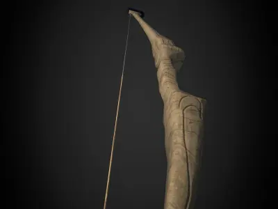 Medieval or Fantasy Bows Set - Low poly and animated Low-poly 3D model
