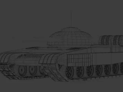 PT-91 tank 3D model