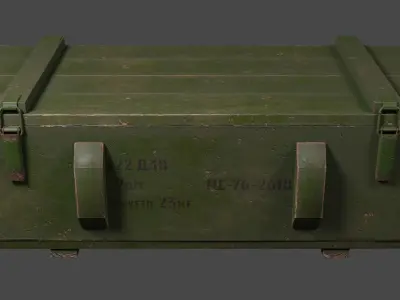 Soviet Military Box - PBR  Low-poly 3D model