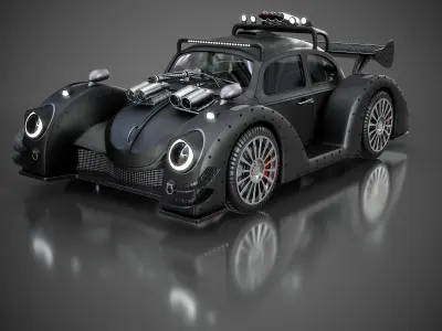  military Volkswagen Beetle 3D model
