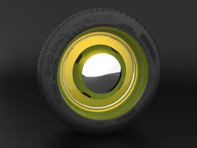 Old car rims hotrod Free 3D model