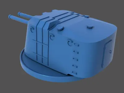 Japanese 3rd year type A turret - Personal license 1-100 scale 3D print model