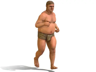 Animated LowPoly model Base Man Character Body Low-poly 3D model
