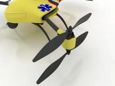 Ambulance Drone 3D model purchase