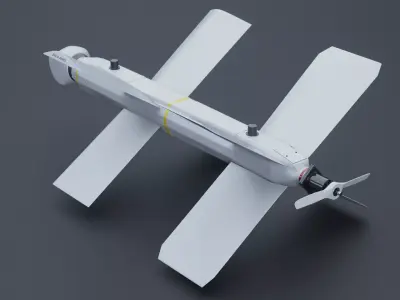 Zala Lancer-3 Kamikaze Drone Low-poly 3D model