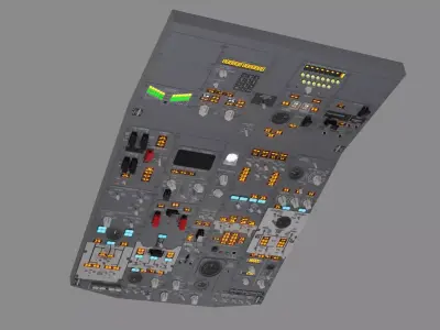 737 Overhead Panel 3D model