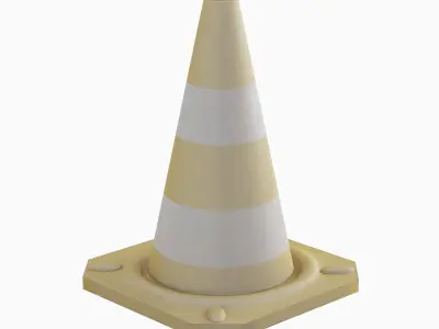 Traffic Cone A 03 Low-poly 3D model