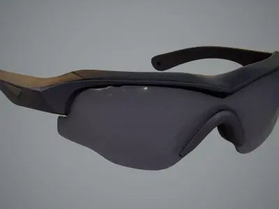 Tactical Sunglasses Baseball Cap 01 Low-poly 3D model
