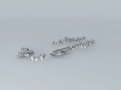 Railway station Free 3D model purchase